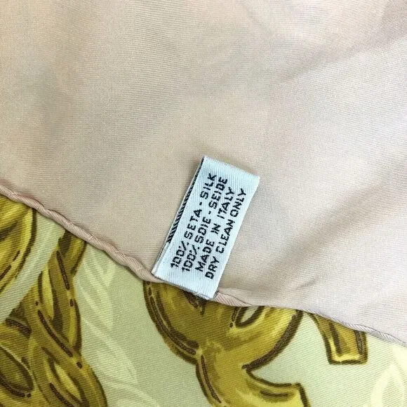 CHANEL CC Logo Pink 100% Silk Jewelry Print Scarf - Picture 7 of 12